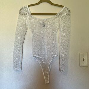 Beautiful Zara lace bodysuit white small